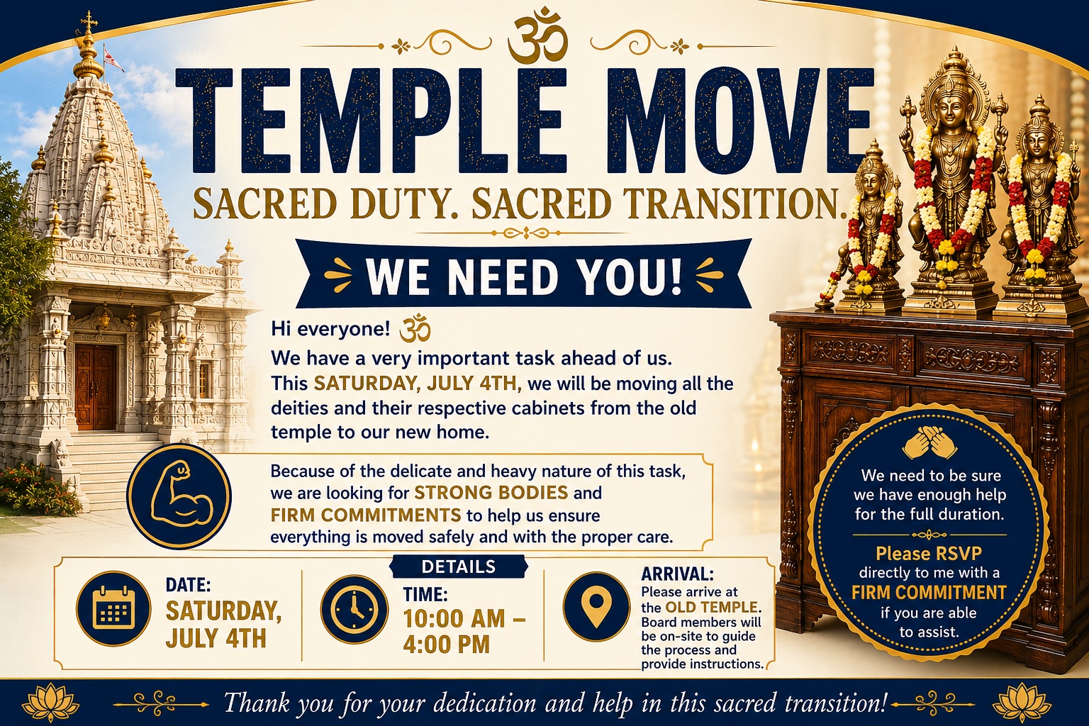 New Temple Move Flyer